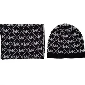 Michael Kors Black Diamond Metallic Logo Scarf Hat Set NWT Michael Kors | Accessories | Michael Kors Black Diamond  main image 4